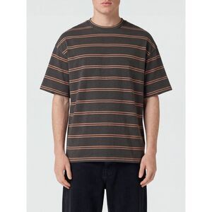 Jil Sander Men Jil Sander Striped Cotton T-Shirt With Dropped Shoulders